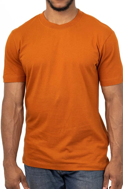 Shop Vellapais Calista Crewneck Cotton T-shirt In Dark Orange