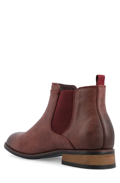 Vance Co. Mens Landon Stacked Heel Chelsea Boots In Brick