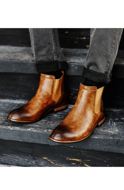 Vance Co. Mens Landon Stacked Heel Chelsea Boots In Brick