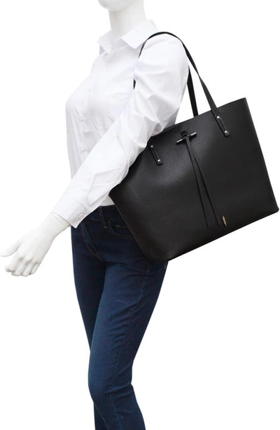 Shop Thacker Fran Leather Tote In Black