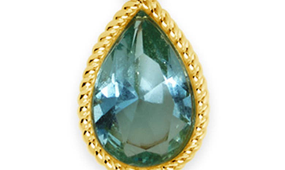 Sterling Forever Ciana Cubic Zirconia Teardrop Pendant Necklace In Gold