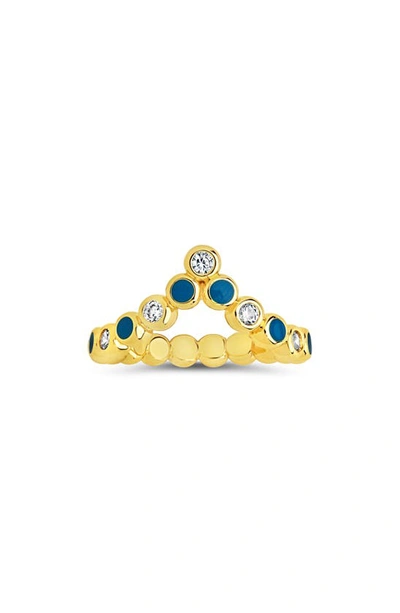 Shop Sterling Forever Mylah Cubic Zirconia Bubble Band Ring In Gold