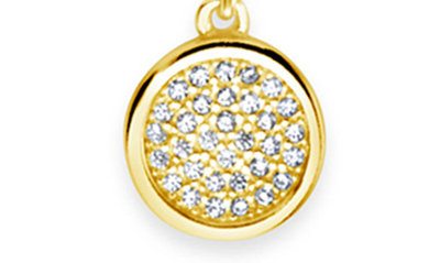Shop Sterling Forever Amy Pavé Cubic Zirconia Pendant Layered Necklace In Gold