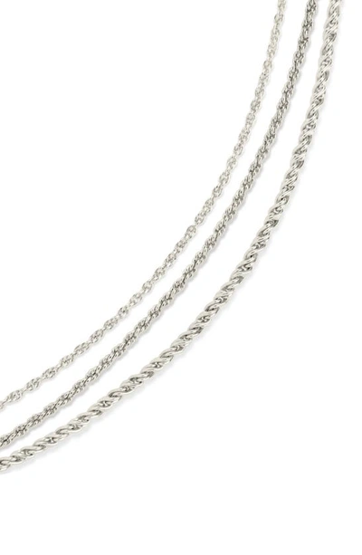 Shop Sterling Forever Terina Set Of 3 Chain Anklets In Silver