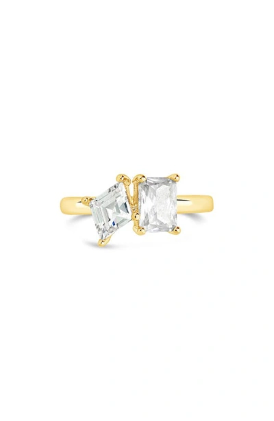 Shop Sterling Forever Penina Cubic Zirconia 2-stone Ring In Gold