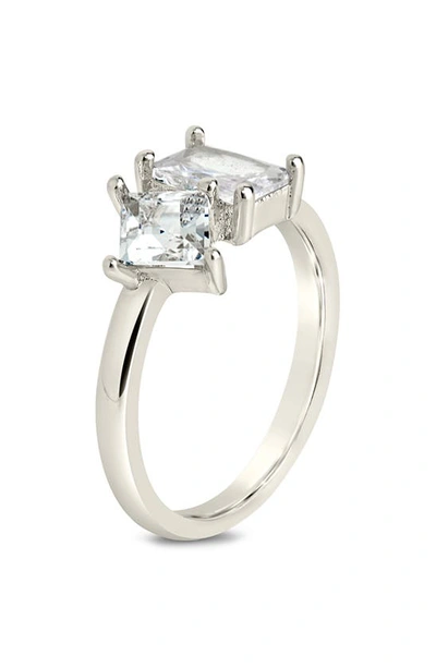 Shop Sterling Forever Penina Cubic Zirconia 2-stone Ring In Silver