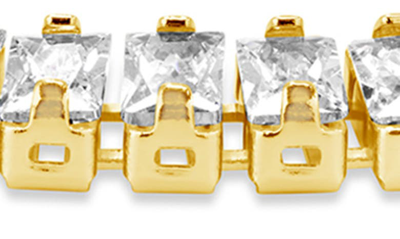 Sterling Forever Mackenna Baguette Cubic Zirconia Bracelet In Gold