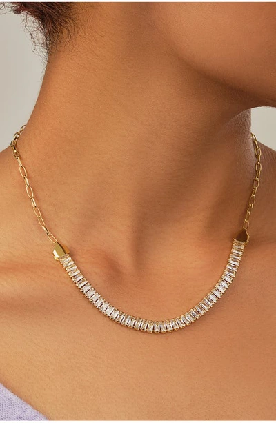 Sterling Forever Sarai Necklace In Gold