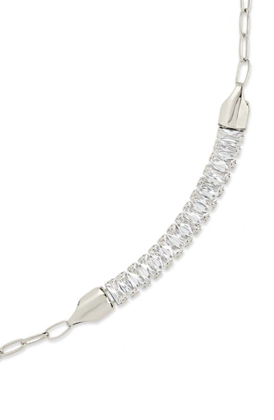 Sterling Forever Cz Mackenna Bracelet In Silver