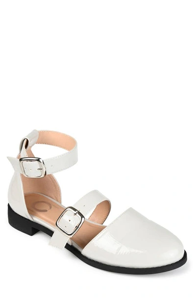 Shop Journee Collection Constance Buckle Sandal In Grey
