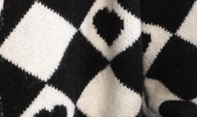 Saachi Corazón Checkered Cardigan In Black