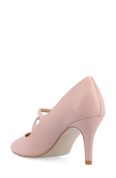 Shop Journee Collection Sidney Pointed Toe Pump In Blush
