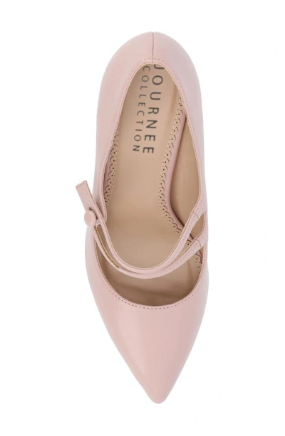 Shop Journee Collection Sidney Pointed Toe Pump In Blush