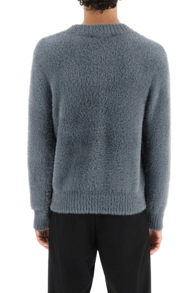 Shop Craig Green Fluffy Sweater With Eyelet In Grey