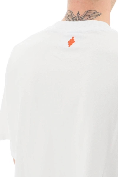 Shop Marcelo Burlon County Of Milan Marcelo Burlon Collar Feathers T-shirt In White