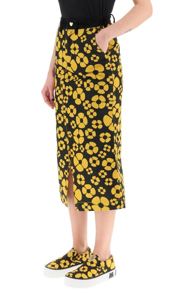 Shop Marni X Carhartt Color-block Midi Skirt In Multicolor