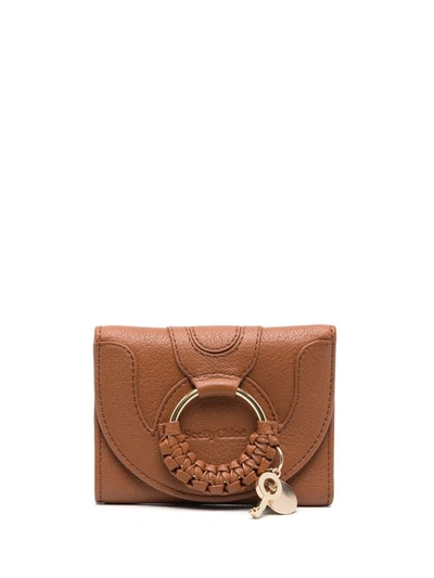 Shop See By Chloé Hana Small Leather Wallet In Brown