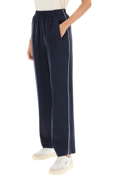 Shop See By Chloé See By Chloe Piped Satin Pants In Blue