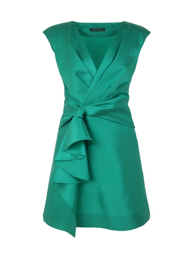 Shop Alberta Ferretti Mikado Short Dress Clothing In Green
