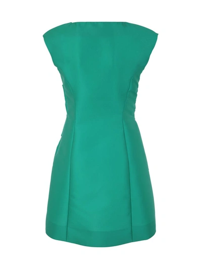 Shop Alberta Ferretti Mikado Short Dress Clothing In Green