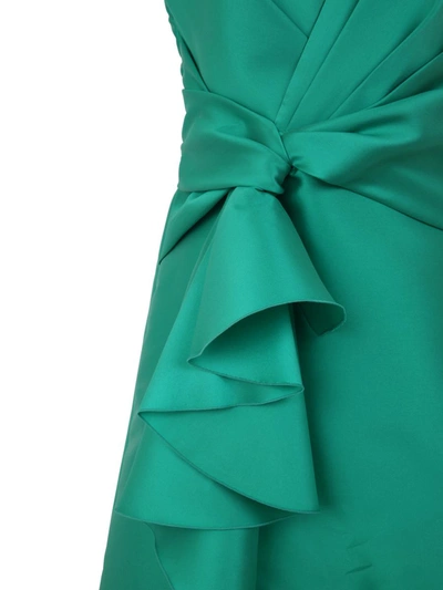 Shop Alberta Ferretti Mikado Short Dress Clothing In Green