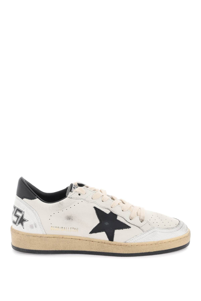 Shop Golden Goose Ball Star Sneakers In White Black (white)