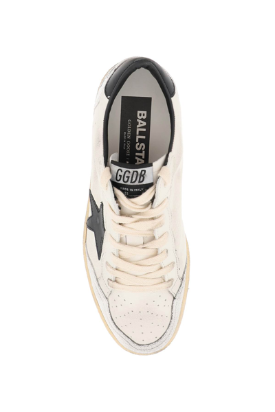 Shop Golden Goose Ball Star Sneakers In White Black (white)