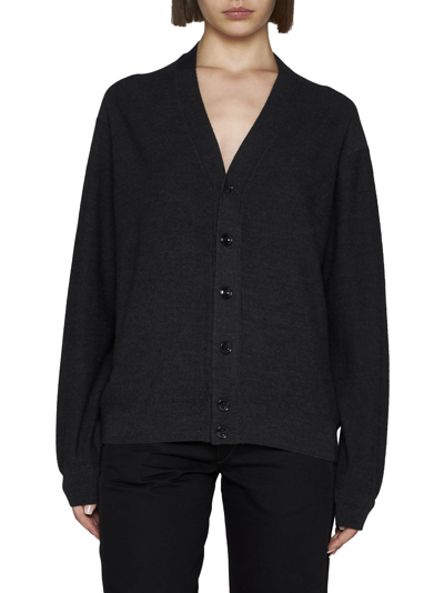 Shop Lemaire Cardigan In Anthracite