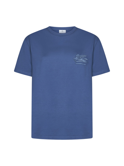 Shop Etro T-shirt In Azzurro