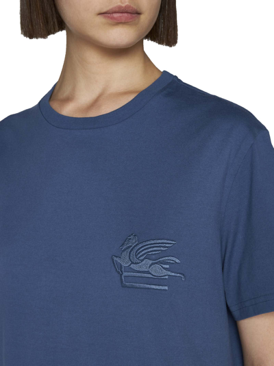 Shop Etro T-shirt In Azzurro