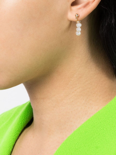Shop Hzmer Jewelry Drop Pearl Earrings In Gold
