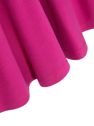 Shop Chiara Ferragni Logo-trim Long-sleeve Dress In Purple