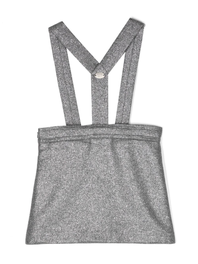 Shop Chiara Ferragni Adjustable Shoulder-straps Skirt In Grey