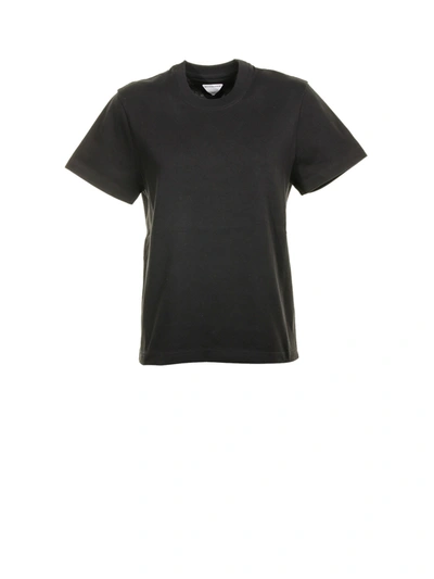 Shop Bottega Veneta Black Crew-neck T-shirt In Cotton