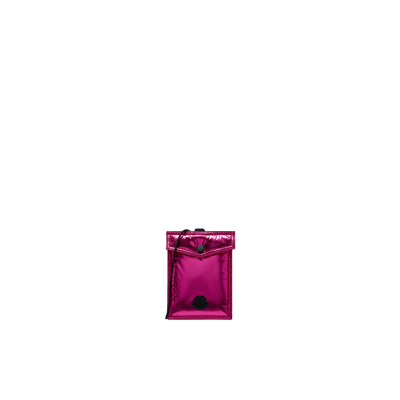 Shop Moncler Collection Metallic Nylon Phone Case Pink In Rose