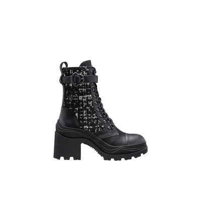 Shop Moncler Collection Envile Buckle Ankle Boots Black