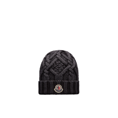 Shop Moncler Collection Bonnet En Laine In Black