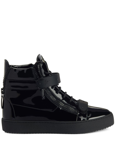 Shop Giuseppe Zanotti Coby High-top Sneakers In Black