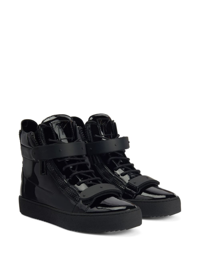 Shop Giuseppe Zanotti Coby High-top Sneakers In Black