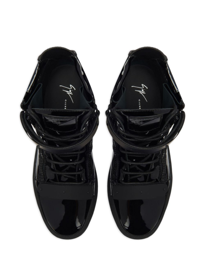 Shop Giuseppe Zanotti Coby High-top Sneakers In Black