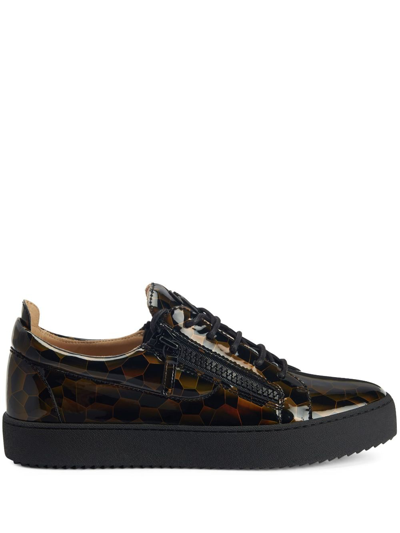 Giuseppe Zanotti Frankie Graphic-print Sneakers In Black