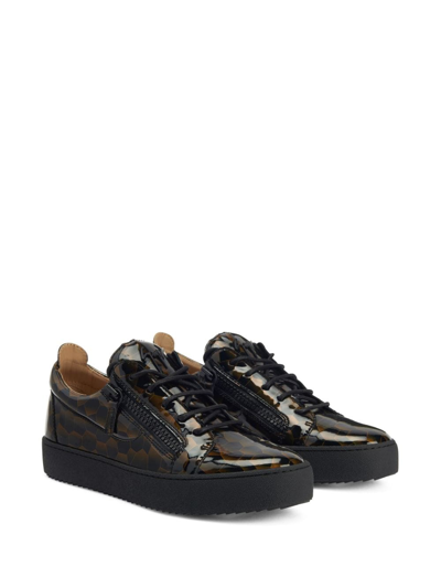 Giuseppe Zanotti Frankie Graphic-print Sneakers In Black
