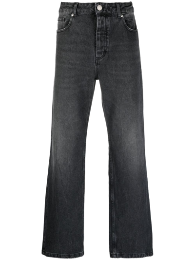 Shop Ami Alexandre Mattiussi Straight Denim Jeans In Black
