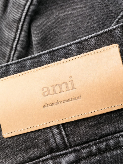 Shop Ami Alexandre Mattiussi Straight Denim Jeans In Black