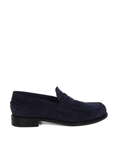 Shop Berwick 1707 Kudu Reverse Baltic Loafers Shoes In Blue