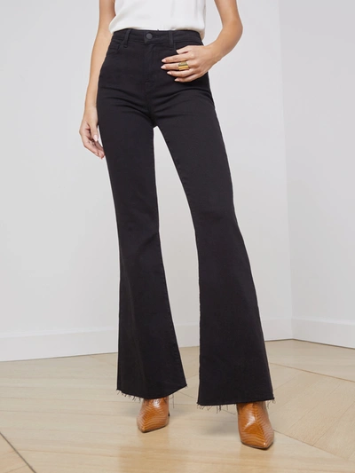 L Agence Sera Jean In Saturated Black