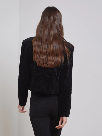 L Agence Wayne Cropped Double Breasted Jacket In Black In Black