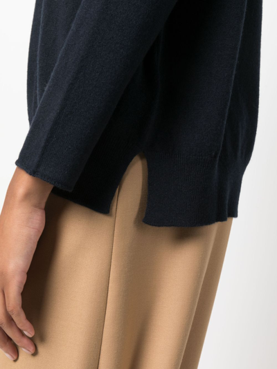 Fabiana Filippi Glittered Wide-neck Jumper In Blue