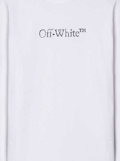 Shop Off-white Diag-stripe Embroidered Sweatshirt In White