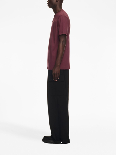 Shop Off-white Wide-leg Cargo Trousers In Black